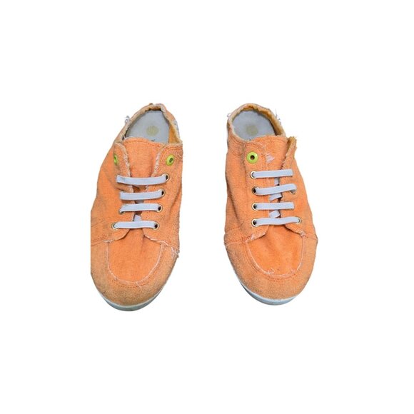 Vionic Breeze Beach Orange Canvas Slip-On Sneakers - Women Size 9.5 - Picture 1 of 9